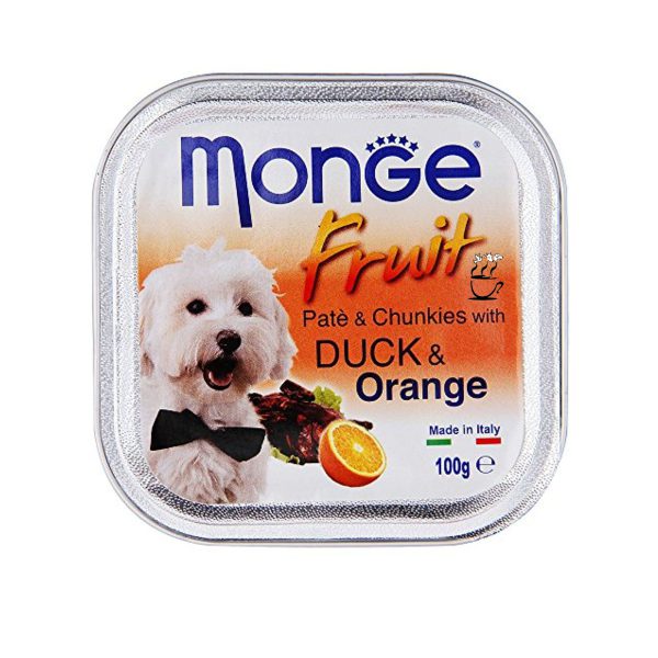 خوراک سگ بالغ مونژ با طعم اردک و پرتقال