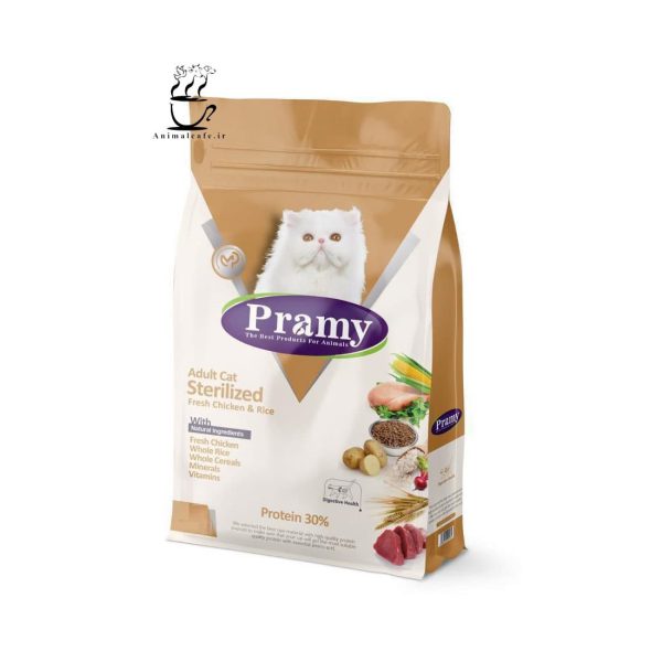 غذای خشک پرامی Pramy مخصوص گربه عقیم 1.5 Kg